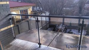 Алюминиевые ограждения с бронзовым стеклом