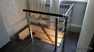 Перила на лестницу с квадратной стойкой